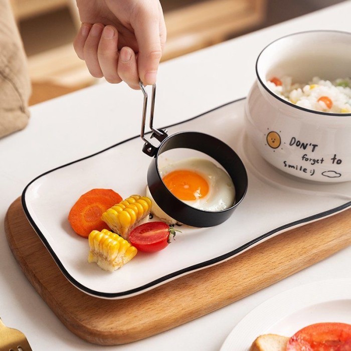 Cetakan Telur Pancake Puding Kue Alat Masak Dapur Bentuk Bulat Diy-3