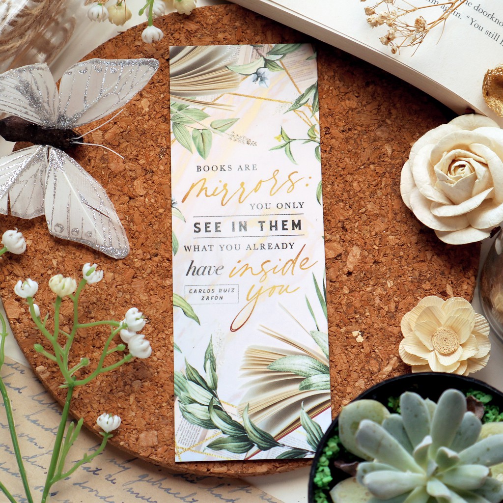 

Books are mirrors - bookmark / postcard / print