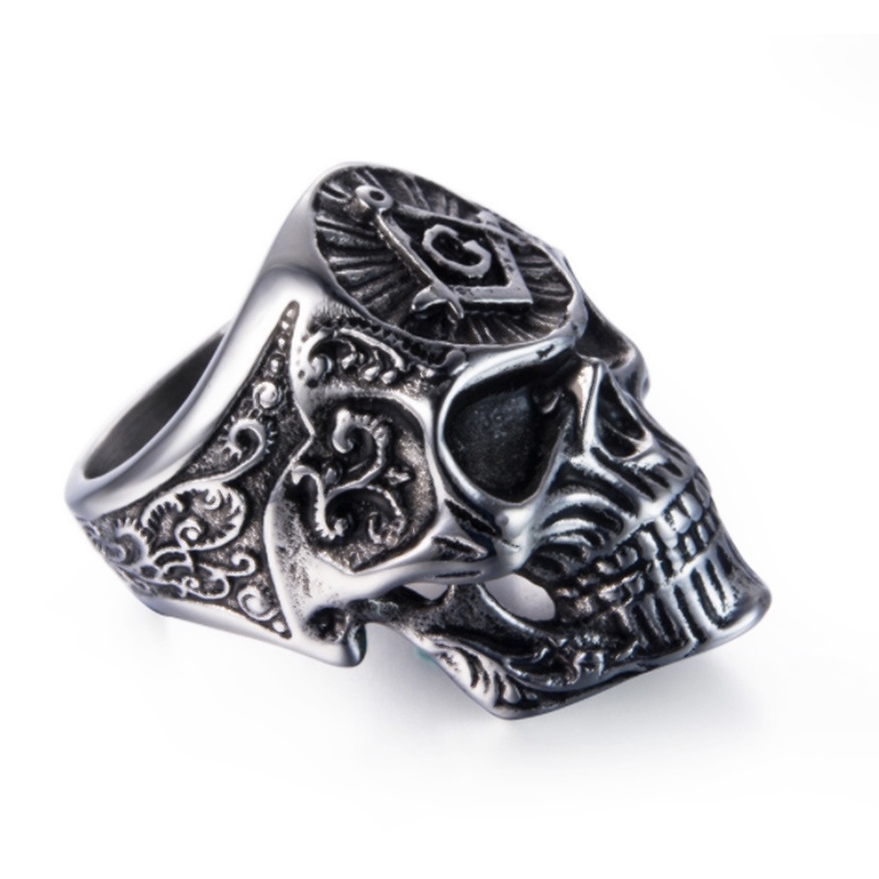 Skull rings Gothic Skull Vintage Silver Black Gold Titanium Steel Men's Punk Jewelry Fashion Ring Skull Ring