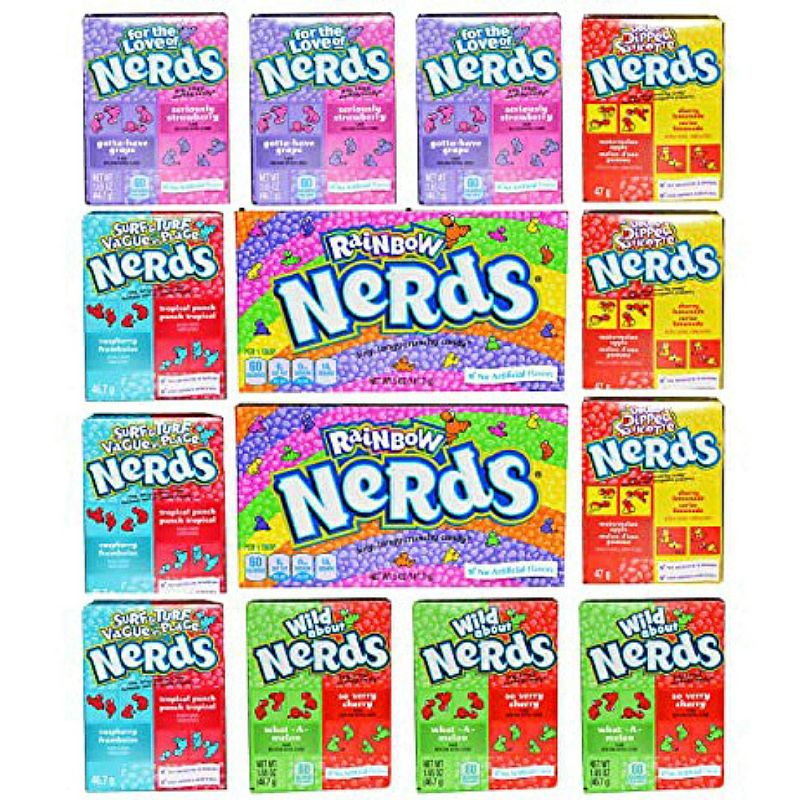 

Nerds Wonka Candy 46,7Gram [Original USA] Watermelon Cherry | Surf Turf | Grape Strawberry | Double Dipped