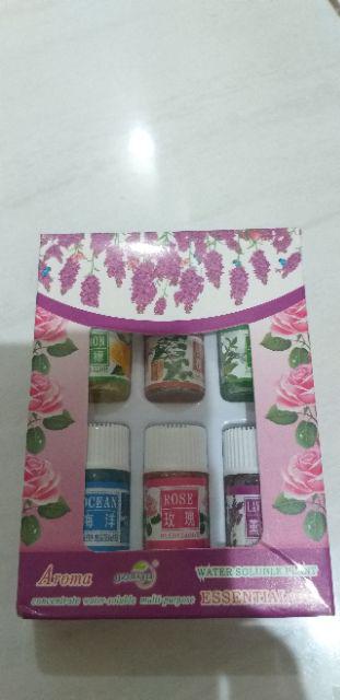 Parfum Essential Oil Waterbase 6 Aroma 3ml Untuk Diffuser Air Humidifier