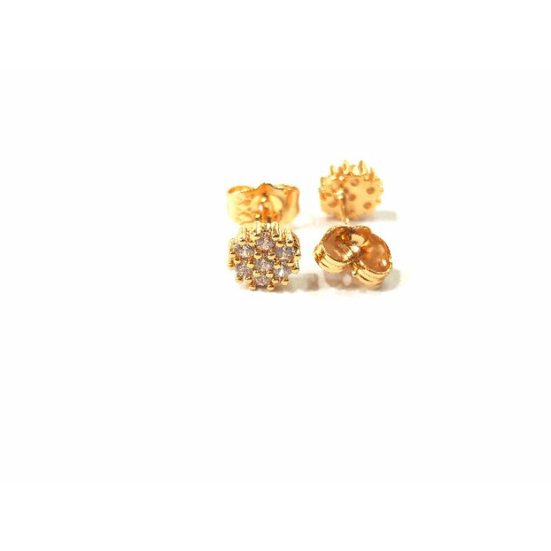 Anting Tusuk Emas Permata Perhiasan Lapis Emas 18K Yaxiya Jewelry