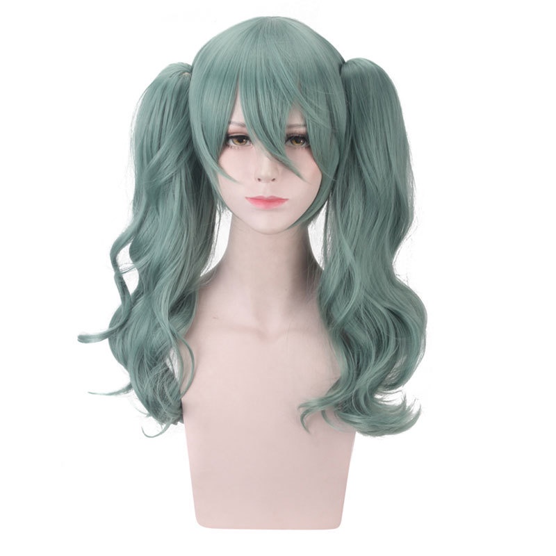 LOL-131 wig clip on  rambut palsu daily lolita cosplay hatsune miku vocaloid hijau