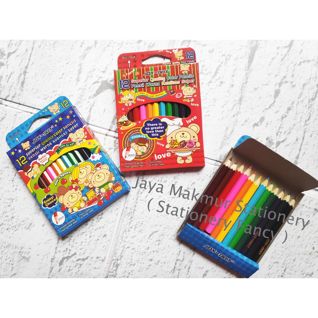 Pensil Warna Joy-Art Pendek 12 warna CP-3JA