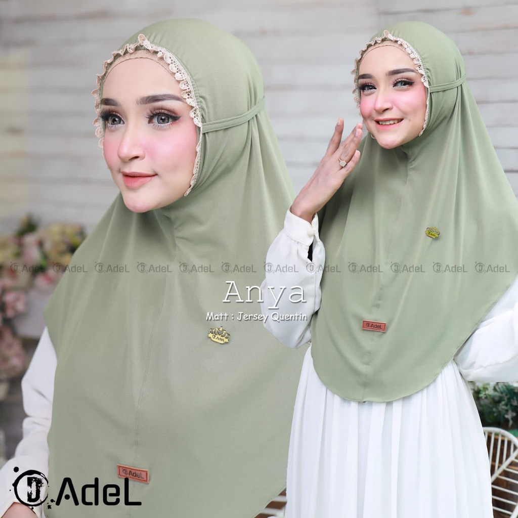 Hijab Instan Bergo Anya by Adel |Hijab Instan Kerut Dahi|