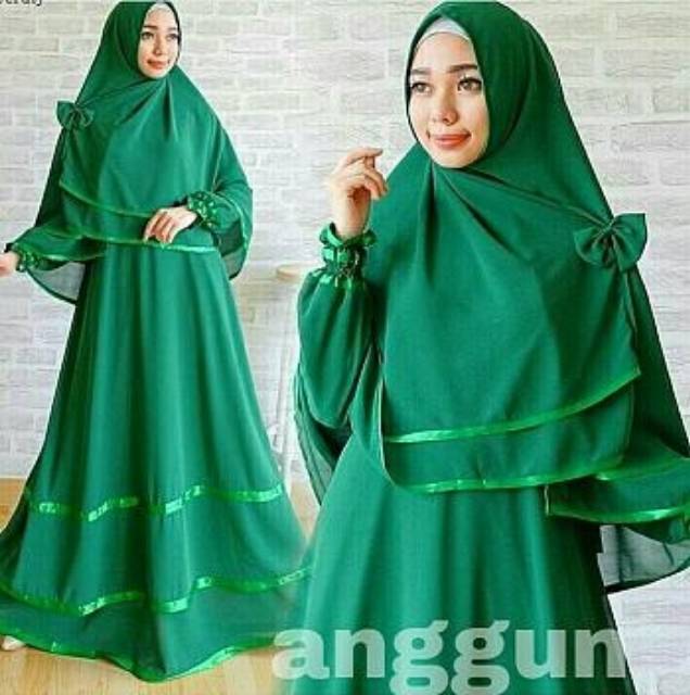 JCK- ANGGUN SYARI / Gamis Syari Set Lebaran / Set Gamis Murah (tersedia 9 warna)