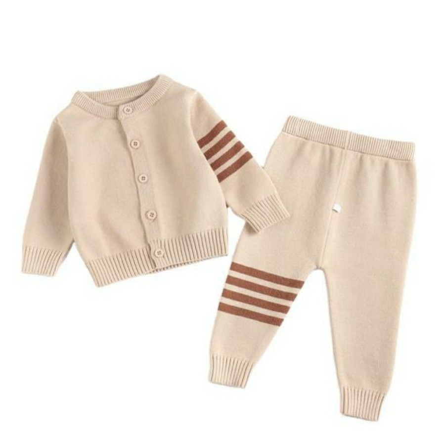 Baju setelan cardigan rajut anak Baby boy knit sweater set