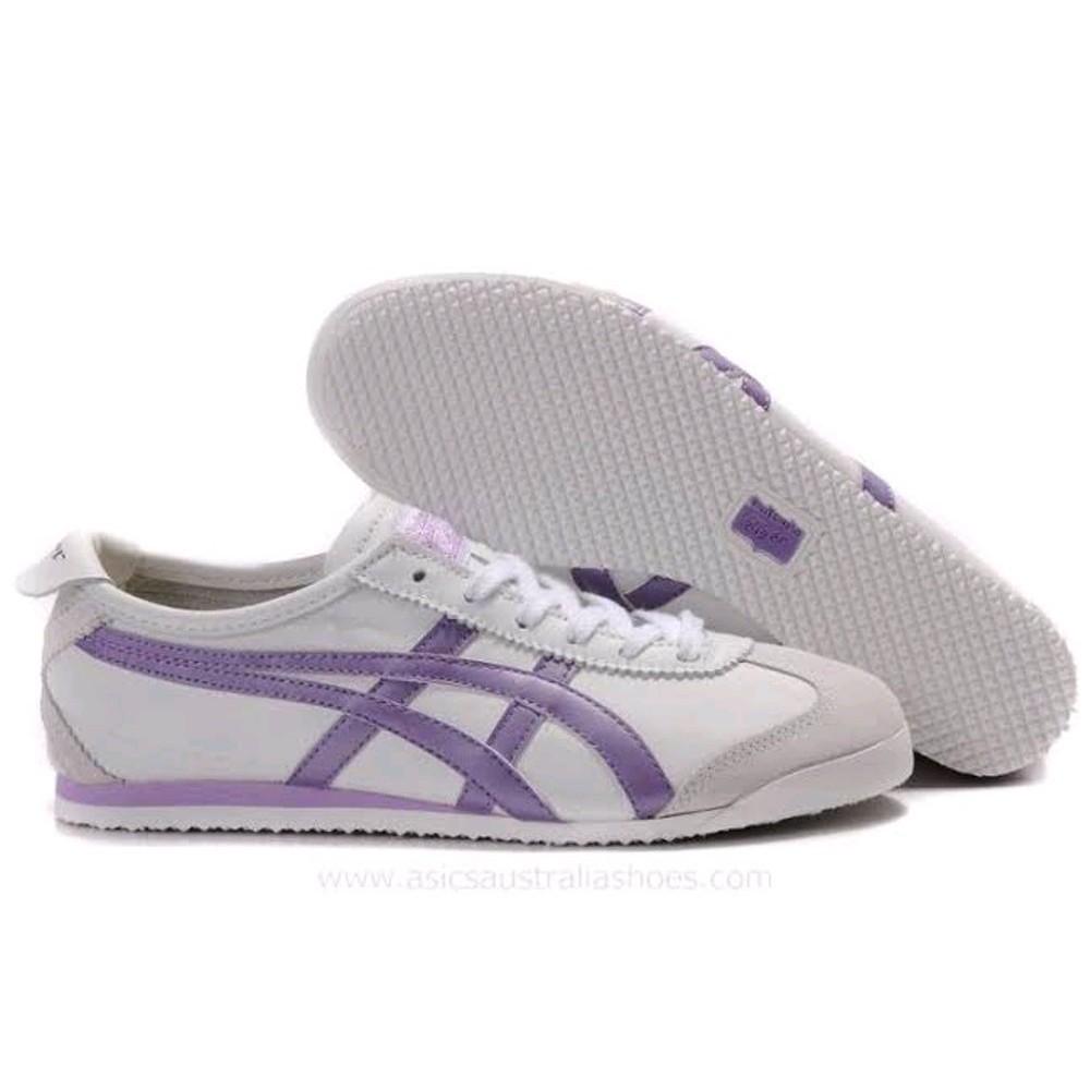 [DISKON] SEPATU ASICS ONITSUKA TIGER MEXICO 66 WHITE PURPLE WMNS MADE IN INDONESIA Berkualitas