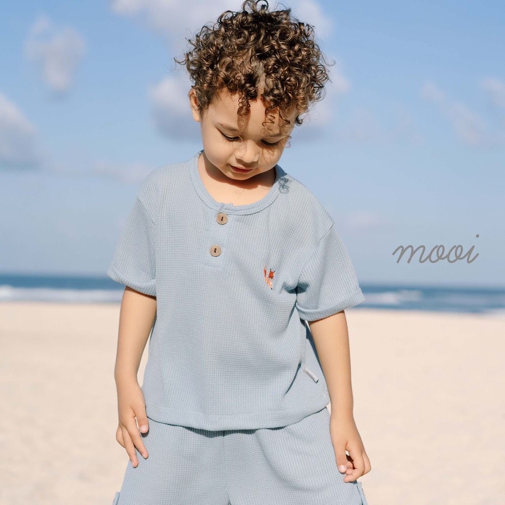 Mooi Shirt Waffle Set - Setelan Anak