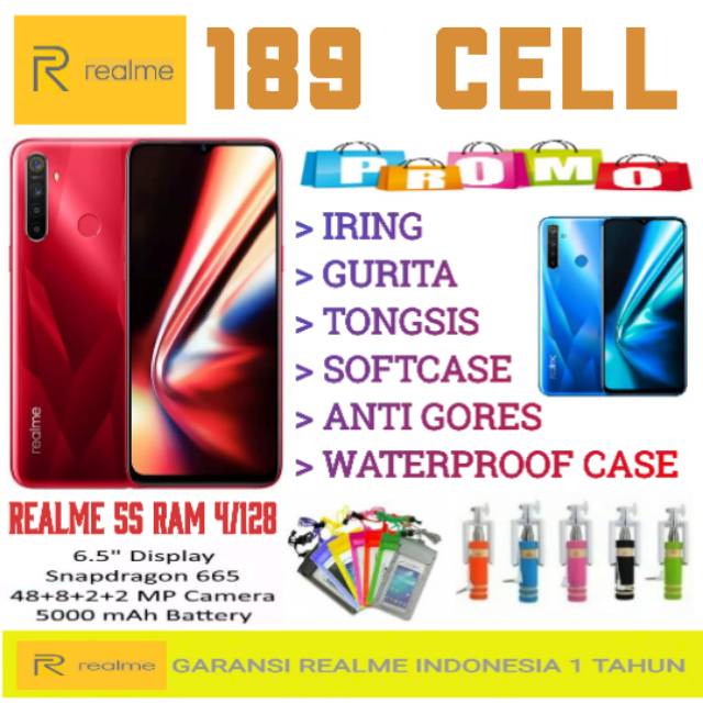 REALME 5S RAM 4/128GB GARANSI RESMI REALME INDONESIA