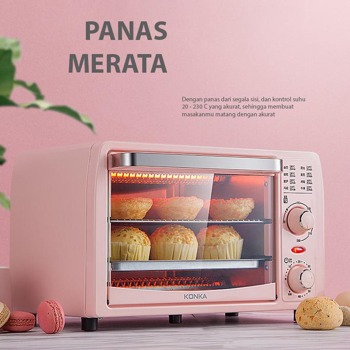 Konka Oven Listrik Warna Pink 13 Liter Badascentury