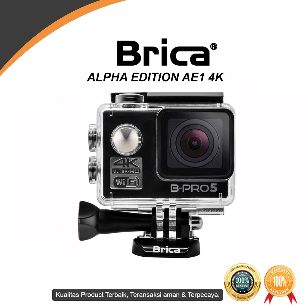 Brica B-Pro 5 Alpha Edition Action Cam AE3S -  AE Basic - AE Lite - AE1 4K - AE2 - AE2S - Kamera Brica-AE1 4K BLACK