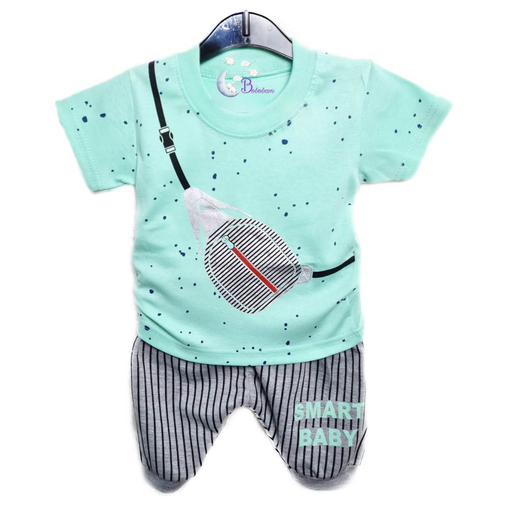 BAJU BAYI ECER BOBOBAM CASUAL KASUAL SMART BOY SETELAN ANAK HARGA GROSIR