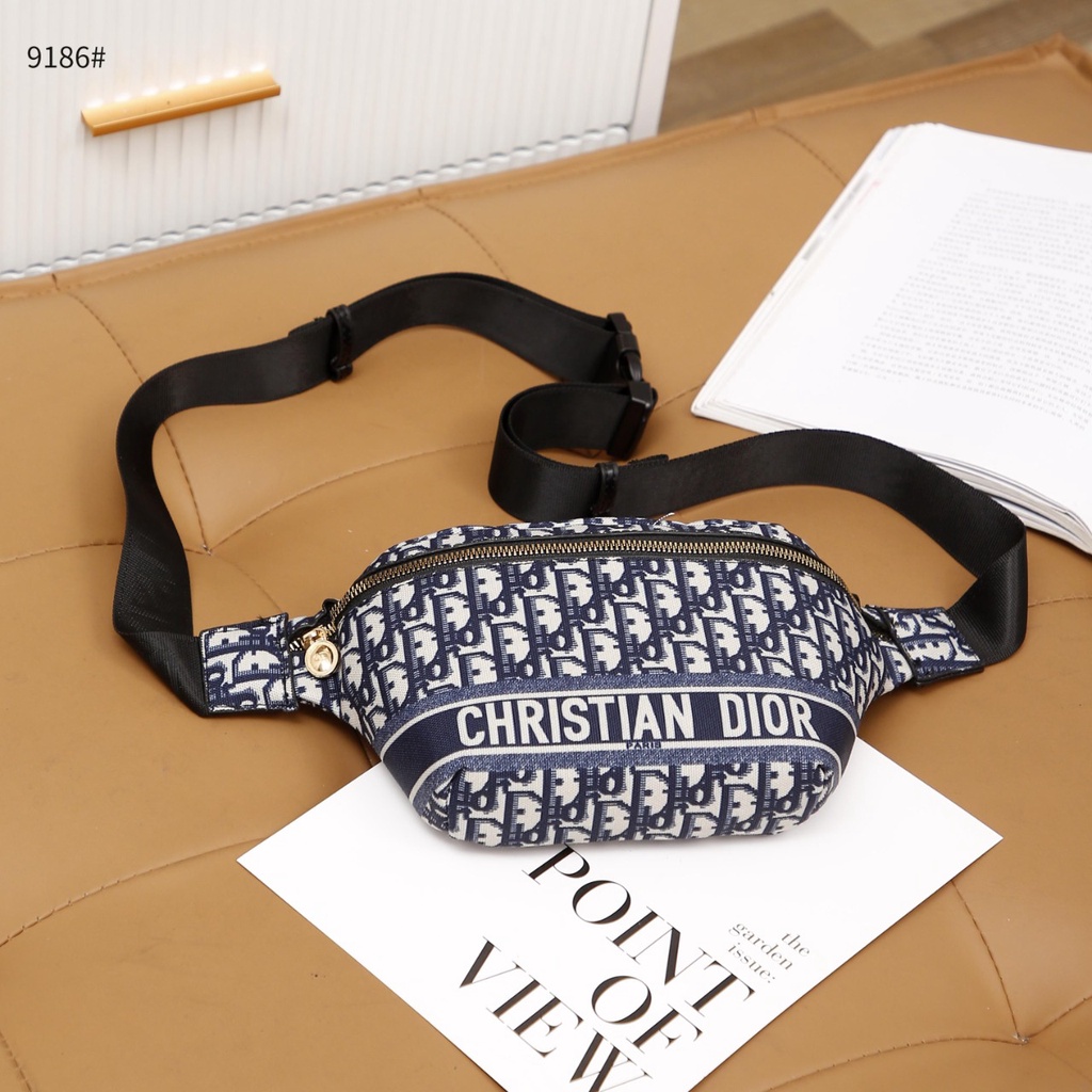 CD Oblique Jacquard Waist Bag #9186