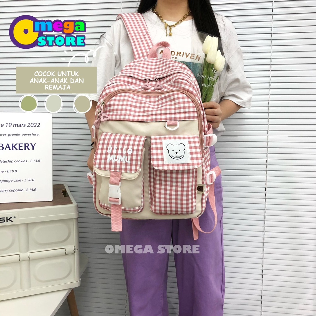 Tas Remaja Tas Anak Perempuan Kekinian Tas Ransel Sekolah SD SMP SMA  Backpack Fashion Korea 216