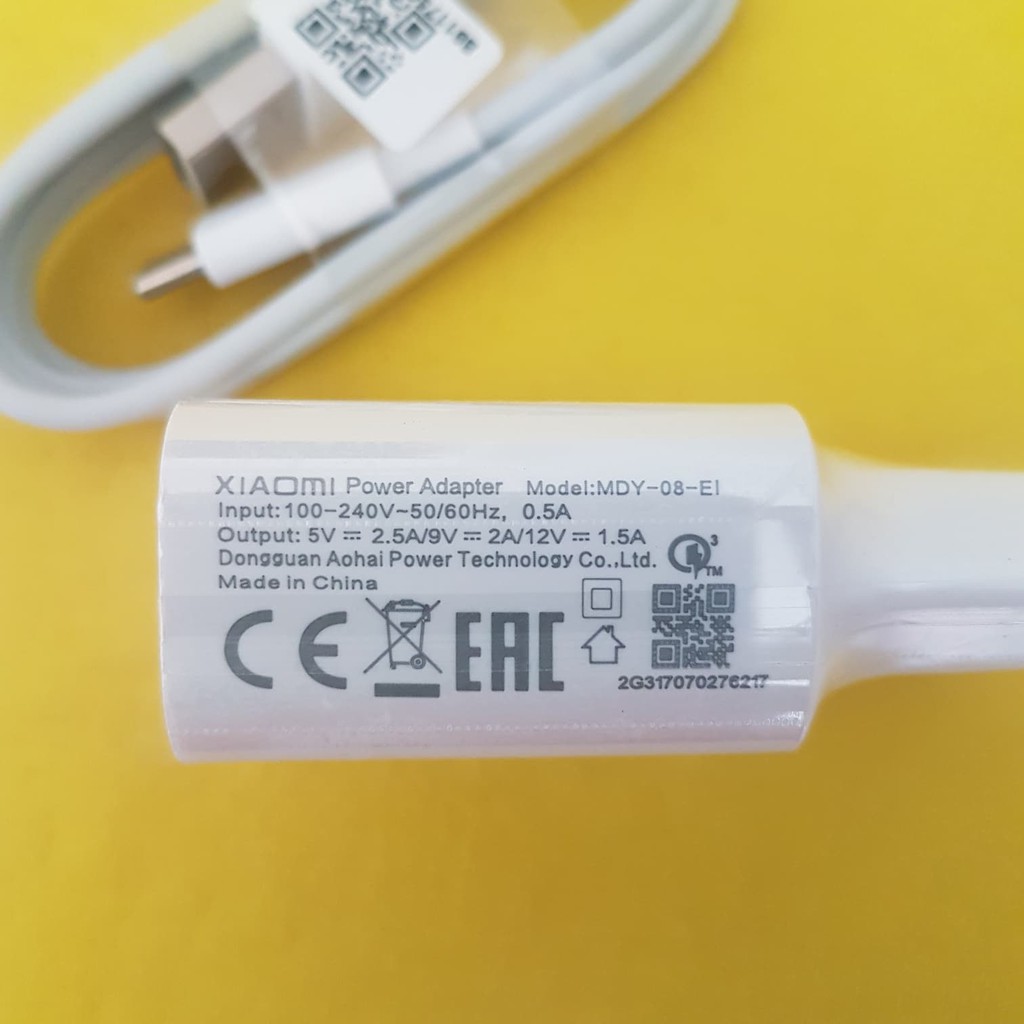 Charger Xiaomi Fast Charging 2,5Ampere Type C ORIGINAL