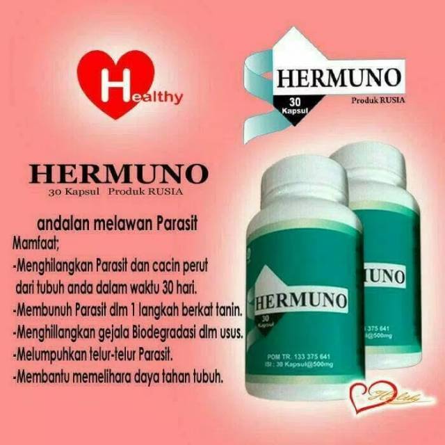 HERMUNO OBAT PEMBASMI PARASIT ORIGINAL BERHOLOGRAM Hendel