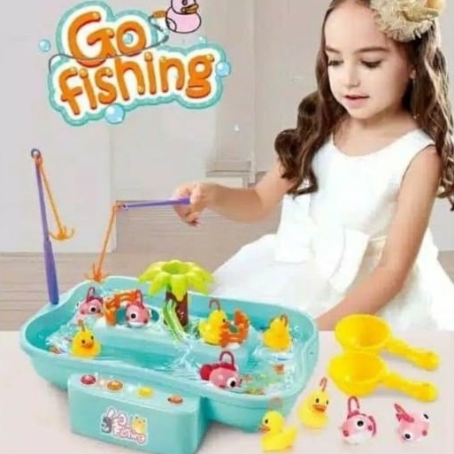 PROMO COD MAINAN PANCINGAN IKAN BEBEK FISHING GAME ELEKTRONIK FU-1116 - Mainan Anak Cewek Cowok  Murah Dan Lucu