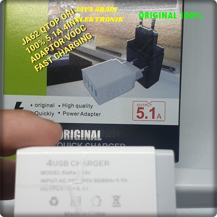 J62 QTOP 5A ADAPTOR BATOK KEPALA 4 USB SUPER FAST CHARGING TRAVEL ADAPTER CHARGER CHARGE FLASH CAS CASAN ADAPTIVE QUICK QC KABEL DATA ANDROIT HANDPHONE QUALCOMM UNIVERSAL MULTI ORIGINAL VOLT GADGET TC POWER QC LEBIH HEMAT TEMPAT DAN PRAKRIS