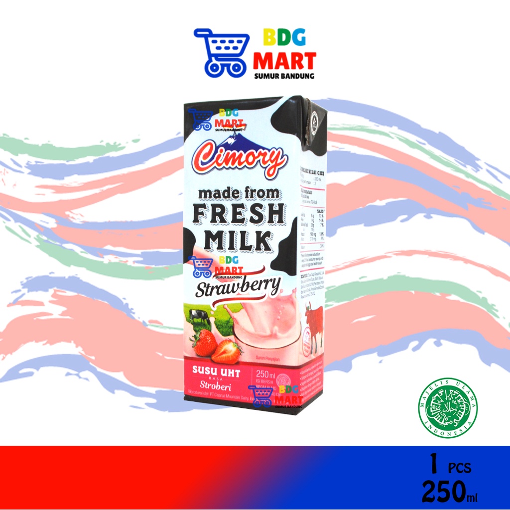 

Susu Cimory Fresh Milk Strawberry Susu UHT Stroberi Halal - 250ml