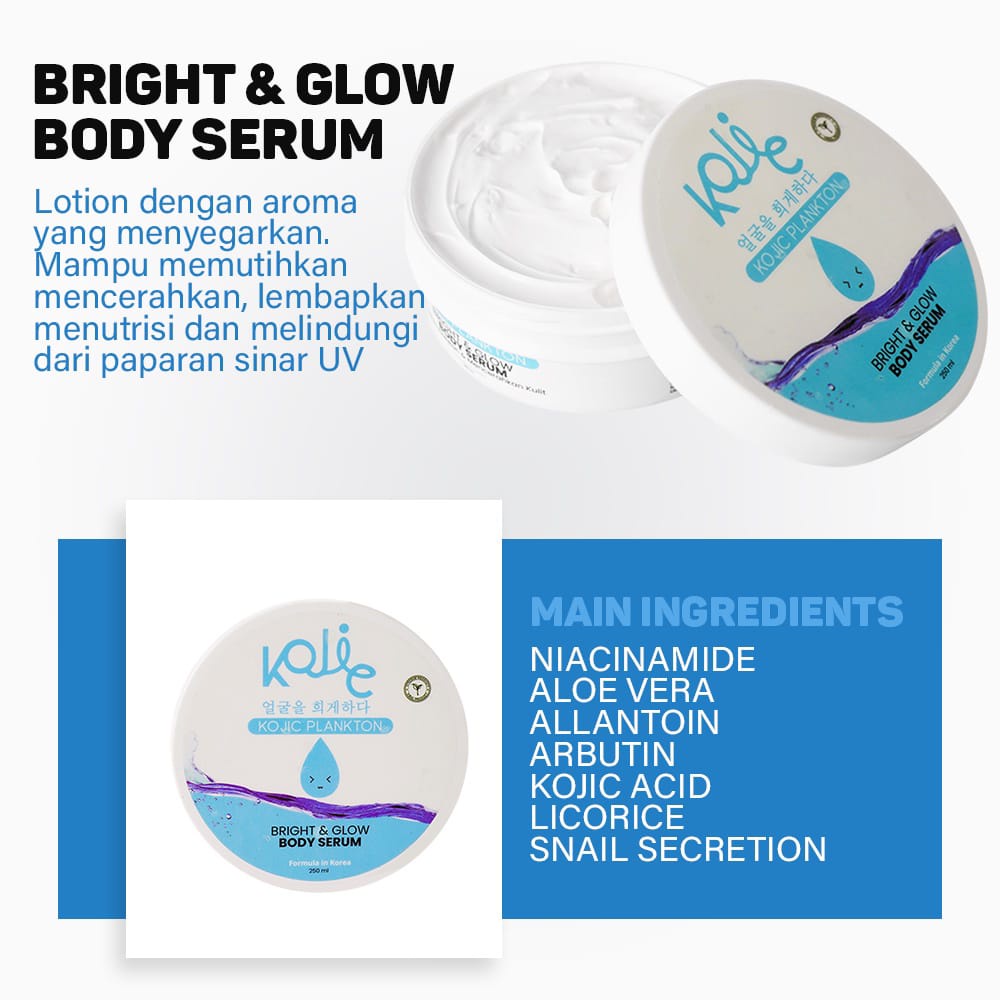 Kojic Plankton Bright &amp; Glow Body Serum NEW!! (BLUE)