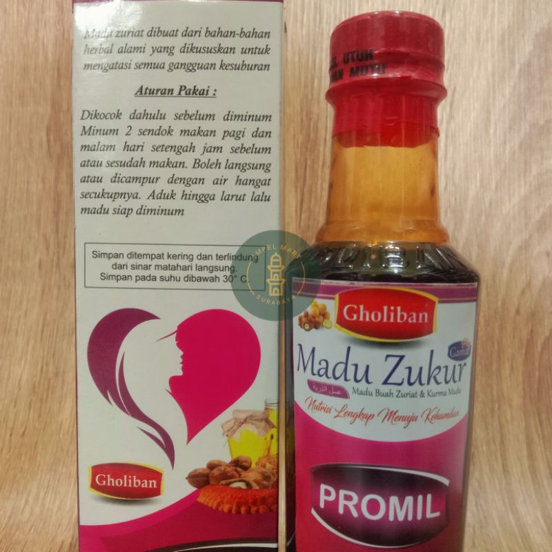 Madu Zukur Original Plus Gamat dan Zuriyat 460 gram Madu Zukur Gholiban