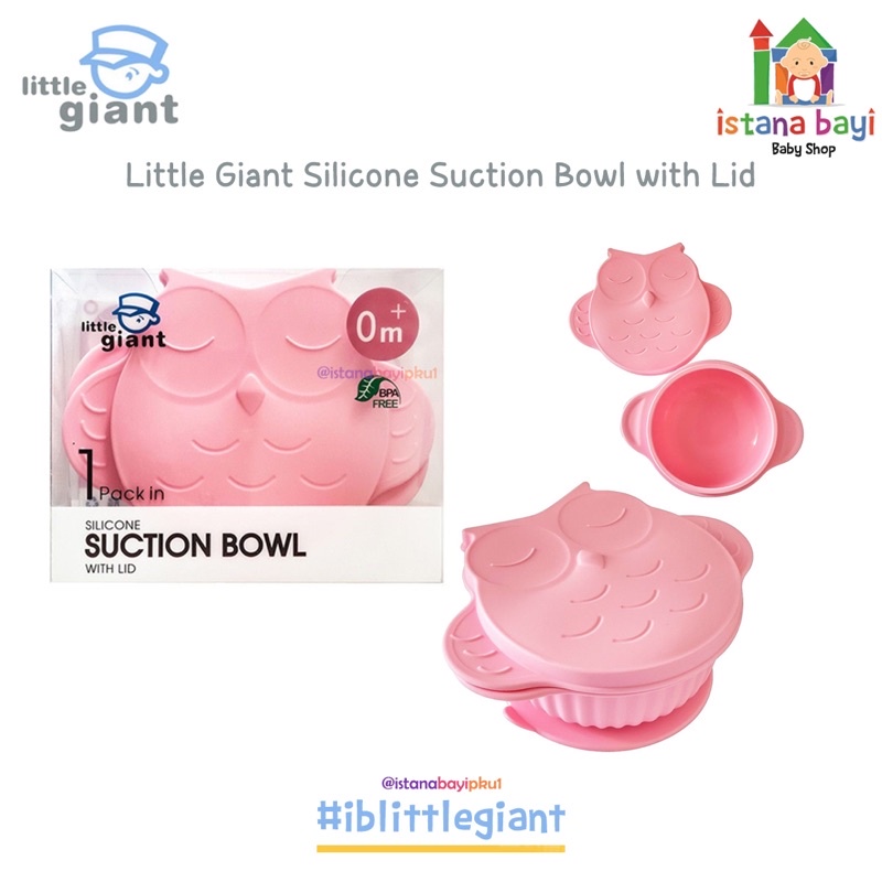 Little Giant LG 1201 Silicone Suction Bowl With Lid - Alat Mpasi Bayi