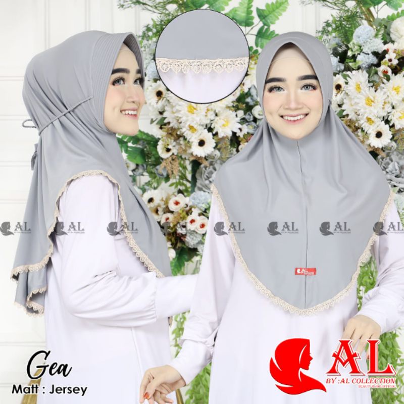 Jilbab Instan BERGO MARYAM GEA JERSEY PREMIUM Ori VIQAS BY AL COLLECTION Terbaru Hijab Intan Khimar 