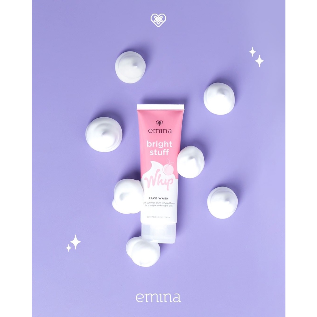 ✿ELYSABETHME✿ ˜”*°• emina •°*”˜. Emina Whip Foam face wash 50ml sabun cuci muka lembut tekstur airy foamy lembut memperbaiki skin barrier