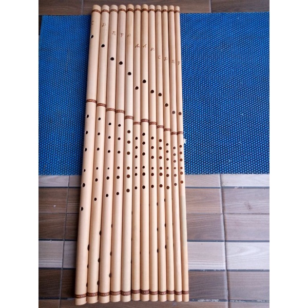 Suling dangdut Suling bambu 1 set isi 12 panjang 80cm