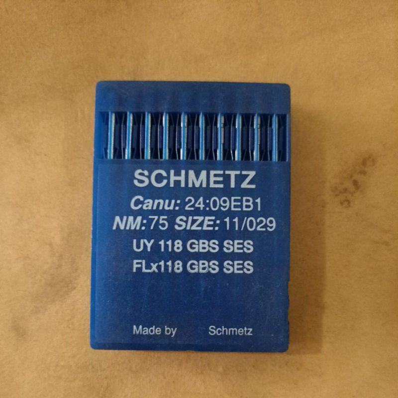 jarum Flat seam UY / FL x 118 GBS nomor 11 merk schmetz
