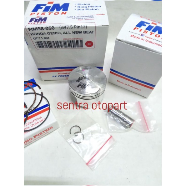 Piston seher kit beat led 2020 scoopy 2021 genio oversize 50 fim