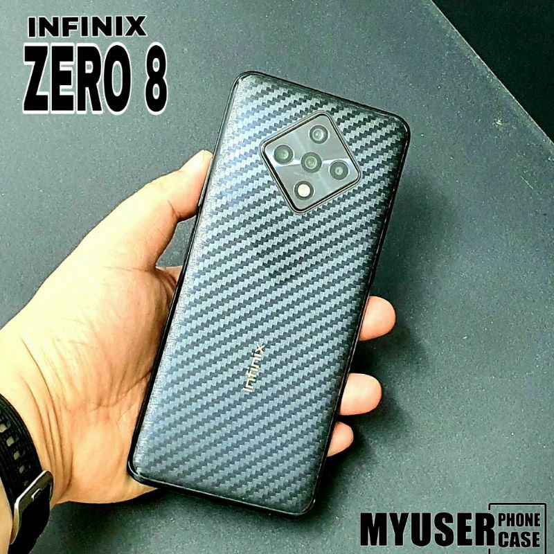 Infinix Zero 8 Smart 5 Skin Carbon Karbon Garskin Anti Gores Belakang