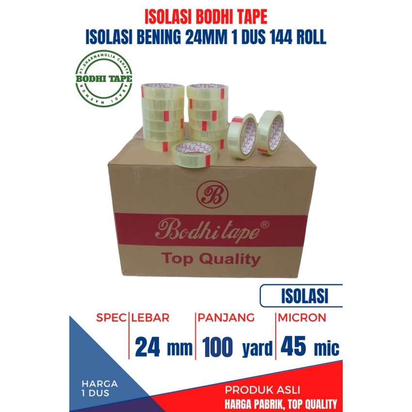 

ISOLASI BODHI 24MM X 100YARD #PERSLOP#