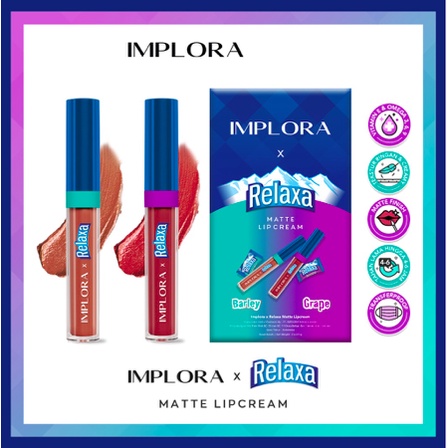 Implora Urban Lip Cream Matte | Lip Velvet | lipcream mate lipstik Relaxa