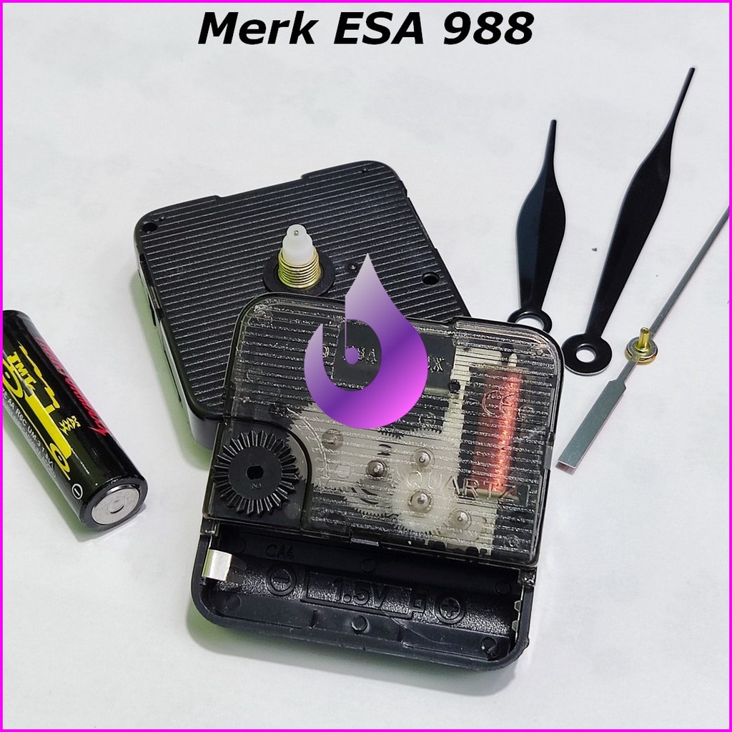 Mesin Jam Dinding ESA 988 ORIGINAL Sweep TIDAK BERISIK / MESIN JAM DINDING Pantronic PTC 12888 DETAK HEMAT BATTERY