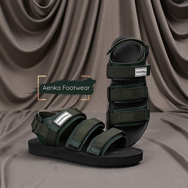 Sandal Gunung Pria Wanita Casual / sendal gunung wanita Army AENKA.ID FOOTWEAR HIJack 36-44