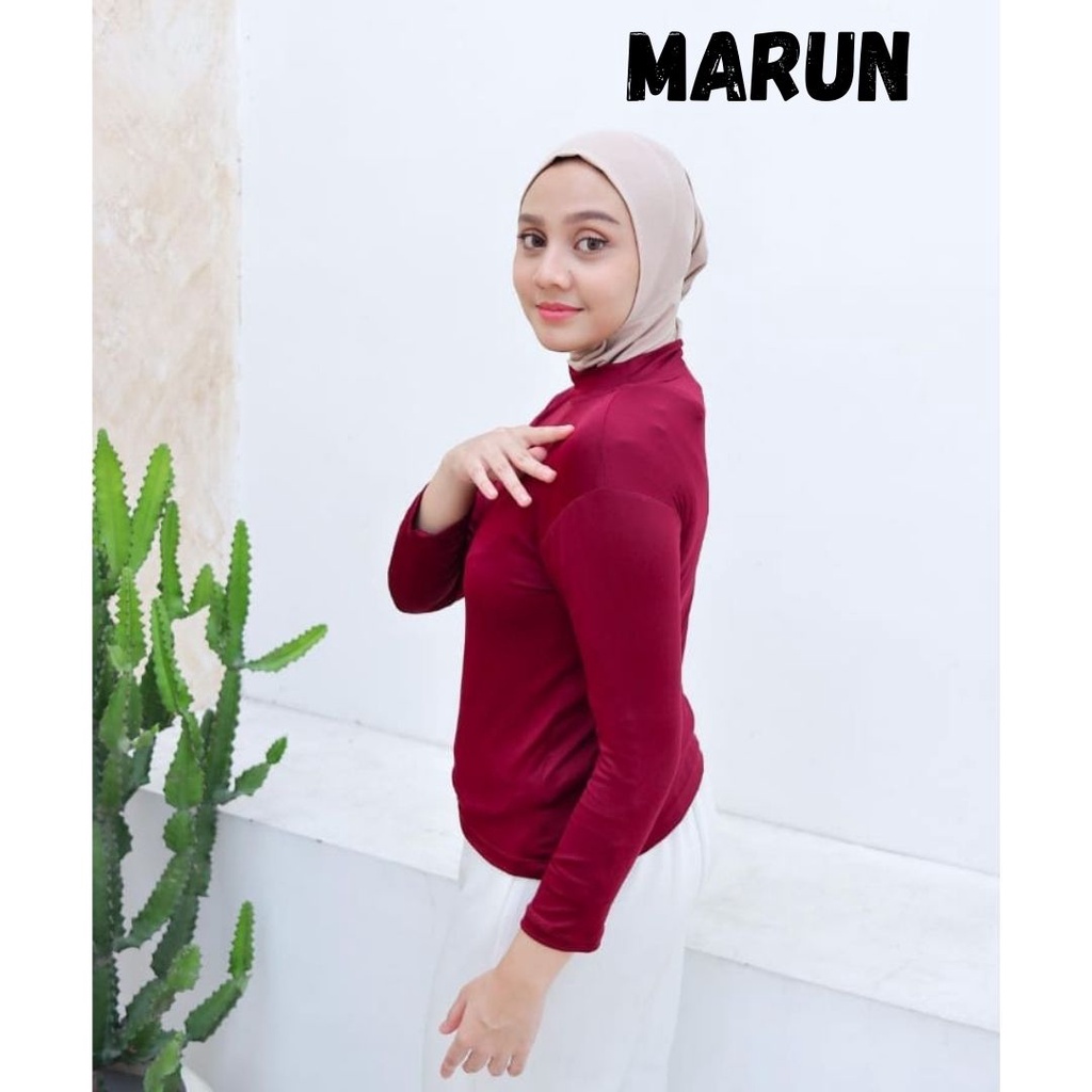 Manset  Kaos Lengan Panjang Wanita Bahan Katun Premium