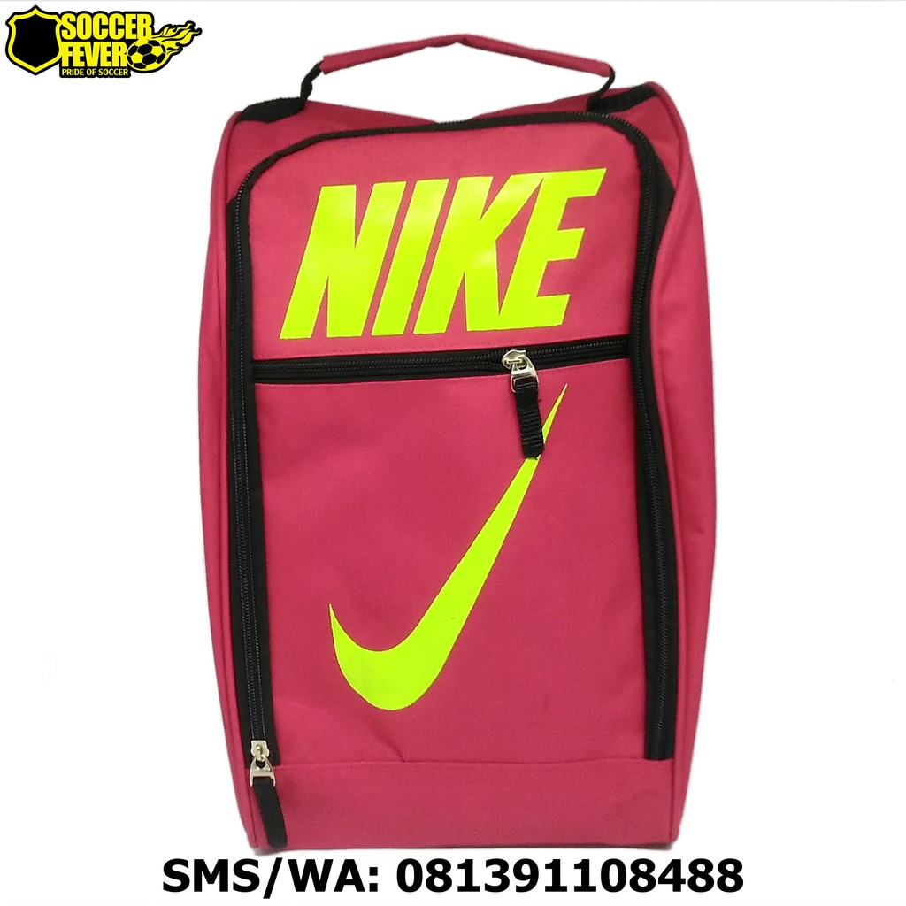 Tas Sepatu Futsal Gym Sepakbola Selempang Nike Merah Kuning