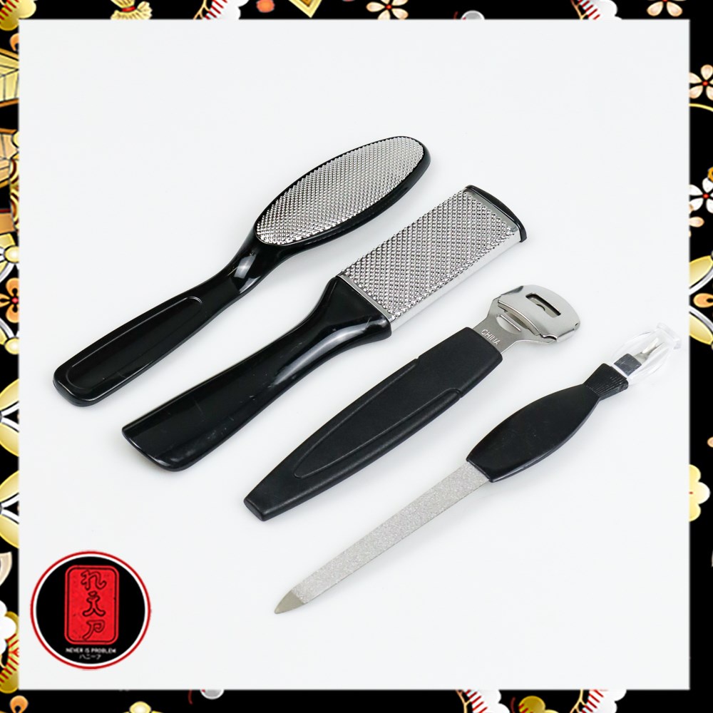 Alat Perawatan Kaki Manicure Pedicure Profesional Foot Care Scraper Set 20 in 1 - GR5663 - Black