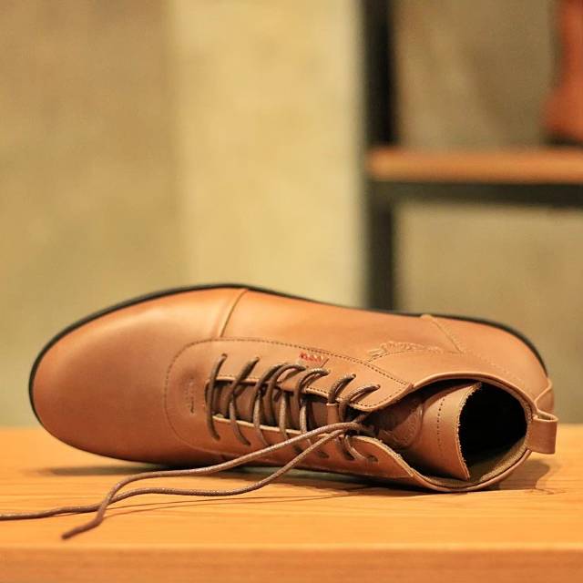 ERUDITE Brown Original - Sepatu Kulit Men's Shoes - Boots Classic Pria - Leather Shoes