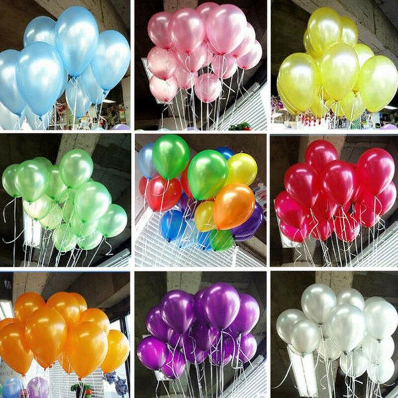 100 Pcs/set Warna-Warni Pearlescent Lateks Balon Pernikahan Ulang Tahun Baby Shower Pesta Dekorasi Balon Meriah Dekorasi Mainan Anak