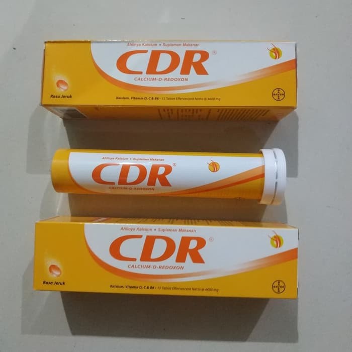 CDR Isi 15 tablet Rasa Jeruk Vitamin C Dan Kalsium