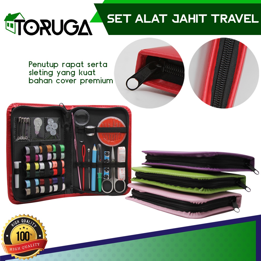 SET DOMPET ALAT JAHIT LENGKAP TRAVEL PERALATAN BENANG JARUM GUNTING