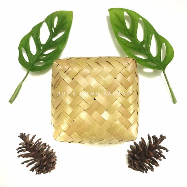 Besek bambu premium JAKARTA sepasang 12x12 kue tahu kurban snack box