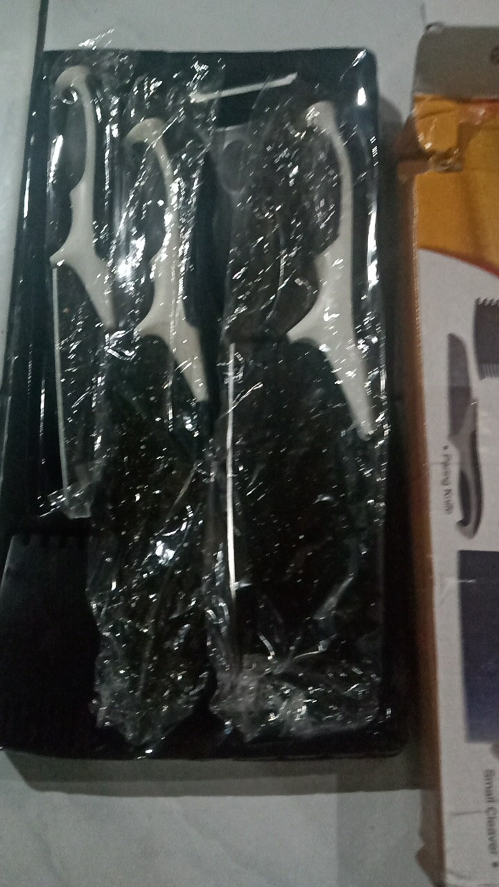 Aweneeds Pisau Dapur Keramik 5pcs Pisau Set Masak Sayur Daging Buah Chef Cooking Knife Ps03 - Hitam