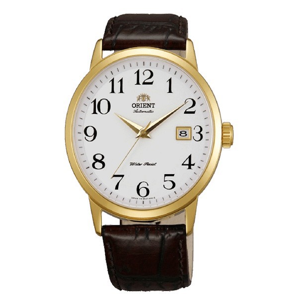 Jam Tangan Orient FER27005W0 Brown Automatic Leather Original