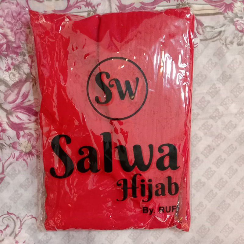 TERBARU!! KHIMAR 2LAYER BERSWAROSKY CHANEL-Merah cabe