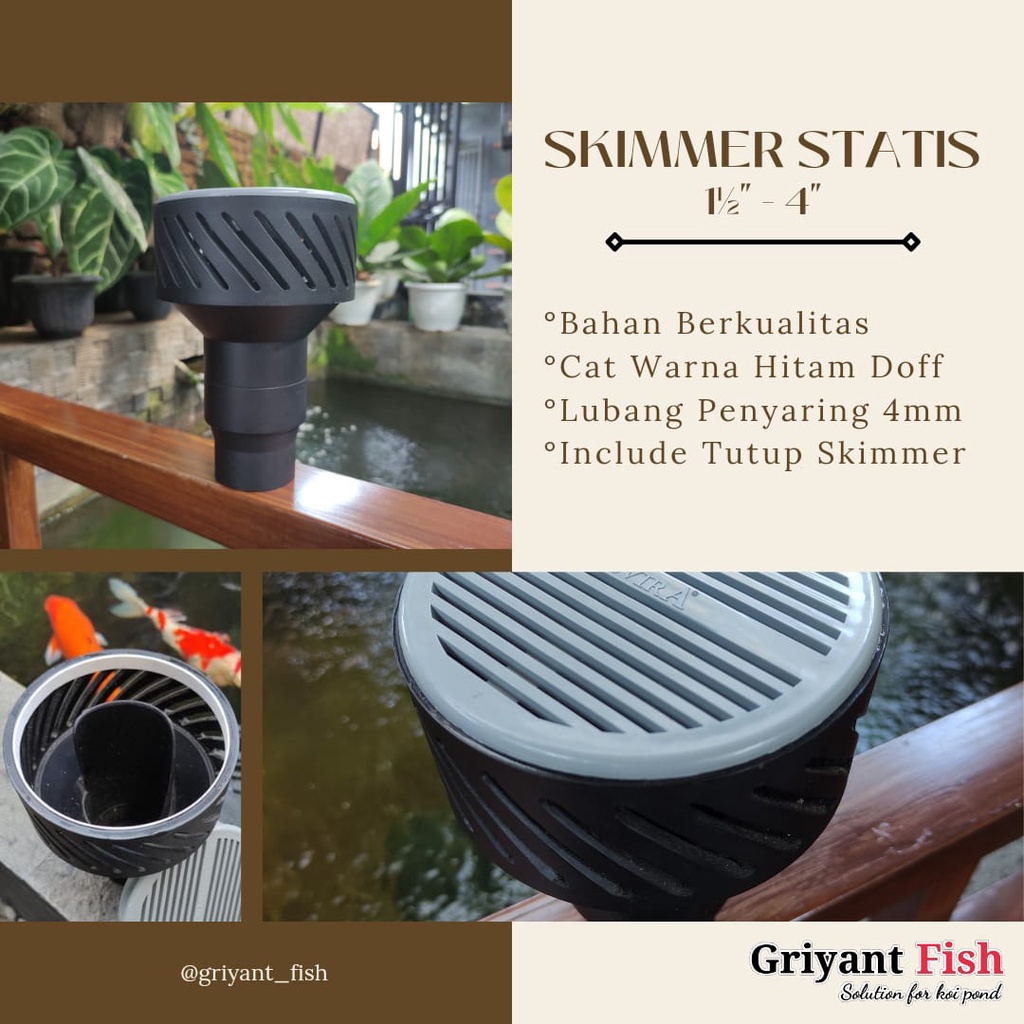 Jual Statis Skimmer Kolam Koi Pipa 1 1/24inch Skimer Filter Aquarium Kolam Koi Berkualitas