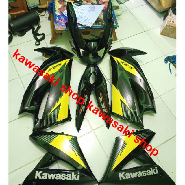 fairing cover body ninja rr new hitam kuning 2014 full set body original